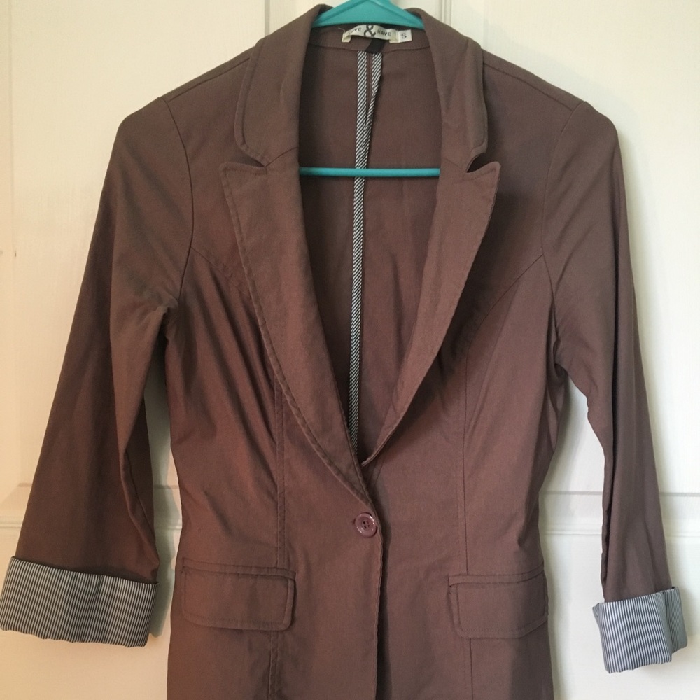 Brown Stretchy Blazer.